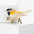 Colorful Enamel Bird on Branch Brooch in Two Styles view 2