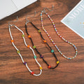 Tiny Flower and Multicolor Bead Choker Necklaces in Three Designs view 4