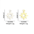 Eight Point Crystal Star Charms in Gold and Silver Tone Finishes view 2