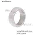 Wide Hexagon Faceted Band Ring Gold Steel Size Options view 6