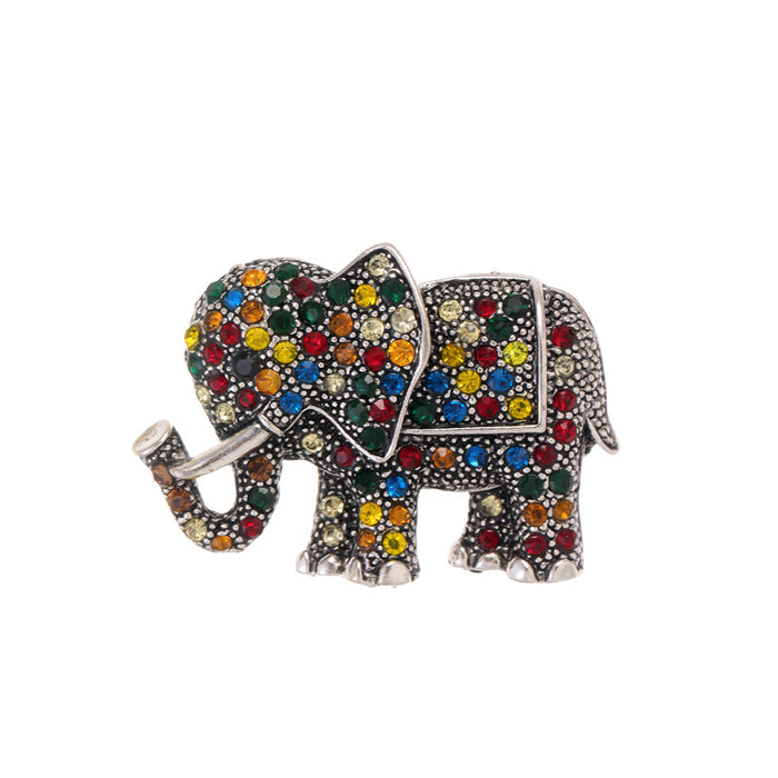 Gold Tone Silver Tone Elephant Metal Brooch Pin for Jackets and Lapels