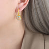 Blue Enamel Hoops