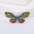 Multicolor Rhinestone Butterfly Brooch Decorative Metal Pin For Jackets And Lapels view 3