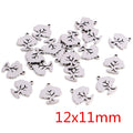 Tiny Silver Tone Nature and Celestial Pendant Charms view 3