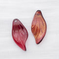 Long Glass Leaf Charms With Top Loops in Thirteen Color Finishes view 7