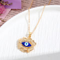 Gold and Silver Tone Crystal Evil Eye Pendant Necklaces in Eight Styles view 8