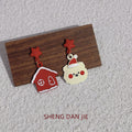 Christmas Theme Drop Earrings House Bear Snowflake Santa view 6