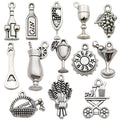 Metallic Wine Glass Metal Charms with 13 Listed Options view 1