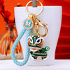 Sky-Blue-Fortune-Strap Green Lion-Dance