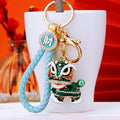 Jeweled Chinese Lion Dance Keychains in Multiple Pictured Colors view 12