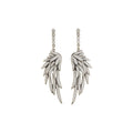 Crystal Wing Long Drop Earrings in Gold and Silver Tones view 5