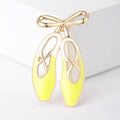 Gold Bow Ballet Slippers Brooch Enamel Four Colors view 9