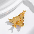 Christmas Tree Enamel Metal Brooch Pin 4 x 4.8 cm for Jackets and Lapels view 3