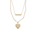 Gold Tone Layered Charm Necklaces With Decorative Accents view 5