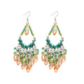 Ornate Crystal Chandelier Earrings In Four Color Designs view 5