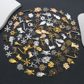 Gold-Tone Snowflake and Bell Metal Charms with 100 Listed Options view 3