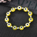 Colorful Round Resin Evil Eye Bead Stretch Bracelets in Twelve Colors view 7