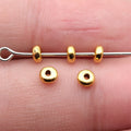 Smooth Rondelle Spacer Beads in Six Metal Tone Finishes view 6