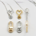 Metal Swivel Clasps in Gold and Silver, Six Chain and Heart Styles view 1