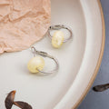 Silver Hoop Earrings Color Bead Donut Leverback Styles view 2
