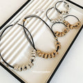 Black Cord Twisted Circle Necklace Hoop Earrings 4 Styles view 4