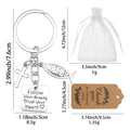 Silver-Tone Metal Cross, Jesus Fish And Message Tag Keychain view 2