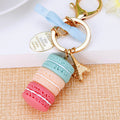 Macaron Stack Keychain with Pink Bow, Tower and Round Tag view 3