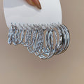 Geometric Twisted Hoop Earring Multi Pair Set 16 Pieces view 6