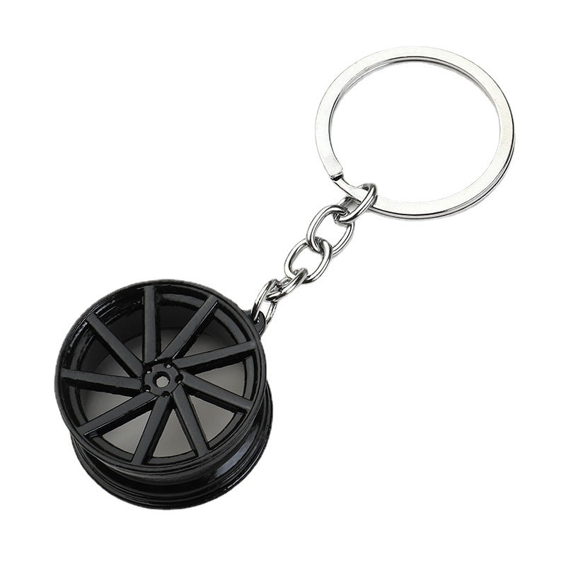 Creative Car Wheel Hub Zinc Alloy Keychain Gift Pendant