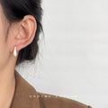 Gold Tone Cream Long Teardrop Hook Earrings For Women view 2