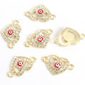 Crystal Hamsa Evil Eye Charms in Six Colors and Two Metal Tones view 2