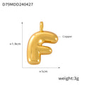 Gold Balloon Letter Copper Initial Pendants A to Z view 11