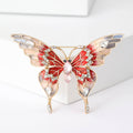 Jeweled Enamel Butterfly Brooch in Four Wing Colors view 7