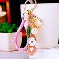 Sixteen Option Five Petal Clover and Flower Keychains with Plain Braided and Wrist Loops view 2