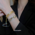 Gold Silver Mesh Scale Open Cuff Bracelets Crystal Edges view 1