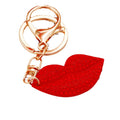 Crystal Lip Keychains in Red Pink and Assorted Colors with Gold Tone Rings view 5