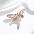 Gold Tone Silver Tone Dragonfly Crystal Metal Brooch Pin view 4