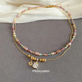 Colorful Beaded Necklaces with Crystal Charm Pendants view 4