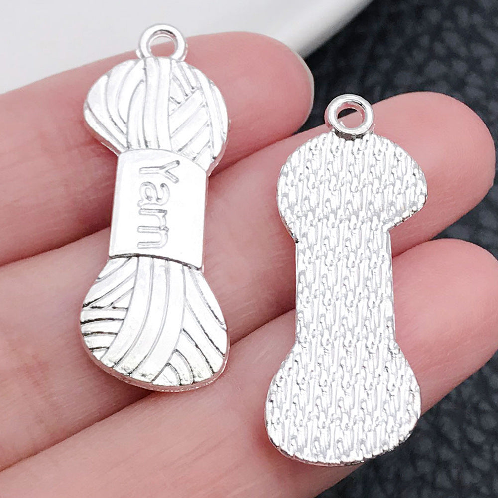 Vintage Zinc Alloy Scissors Sewing Machine Charm Pendant for DIY Bracelet Necklace Key Ring