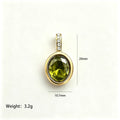 Gold Tone Chain Necklaces With Twelve Oval Birthstone Pendants view 6
