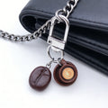 Coffee Bean And Cup Charm Keychains With Silver Tone Clasps view 3