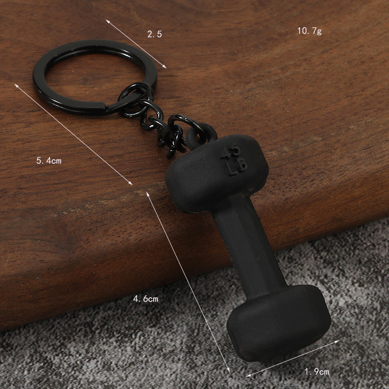 Creative Dumbbell Zinc Alloy Keychain Bag Charm Gift Accessory