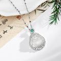 Laughing Buddha Pendant Necklaces Silver Tone 4 Stone Looks view 3