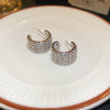 Silver Crystal C Hoop