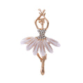 Red Gold Tone Ballet Dancer Crystal Four Designs Metal Brooch Pin view 6