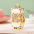 Jeweled Suitcase Keychains with Braided and Bare Wrist Loop Options view 7