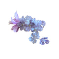 Fabric Flower Cascade Duckbill Hair Clips Pink Purple view 5