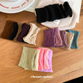 Fabric Cable Knit Elastic Hair Ties Five Piece Color Sets view 3