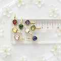 Gold Tone Chain Necklaces With Small Heart Birthstone Pendants view 4