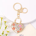 Heart Handbag Rhinestone Keychain Gold Clasp Three Colors view 2